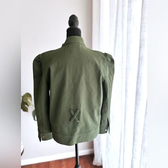 Derek Lam 10 Crosby Ruffle Twill Jacket Coat Blazer size 4 - Picture 8 of 16